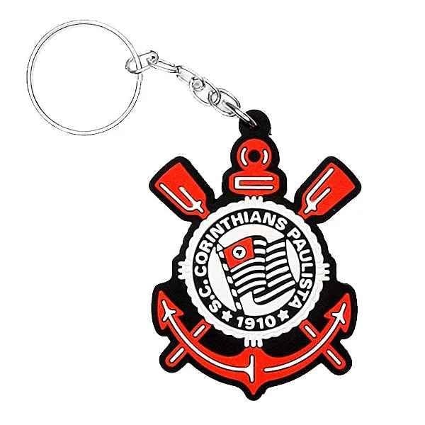 Generic Chaveiro Corinthians Emborrachado Bras&atilde;o Borracha Futebol Tim&atilde;o