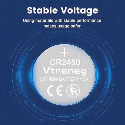 Batería CR2450, pack de 5 pilas de litio 3V miniatura 7