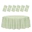 Sage Green Gingham Tablecloth Round