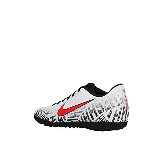 Chuteira Society Nike Mercurial Vapor 12 Club Neymar Jr TF - Branco e Vermelho - 42