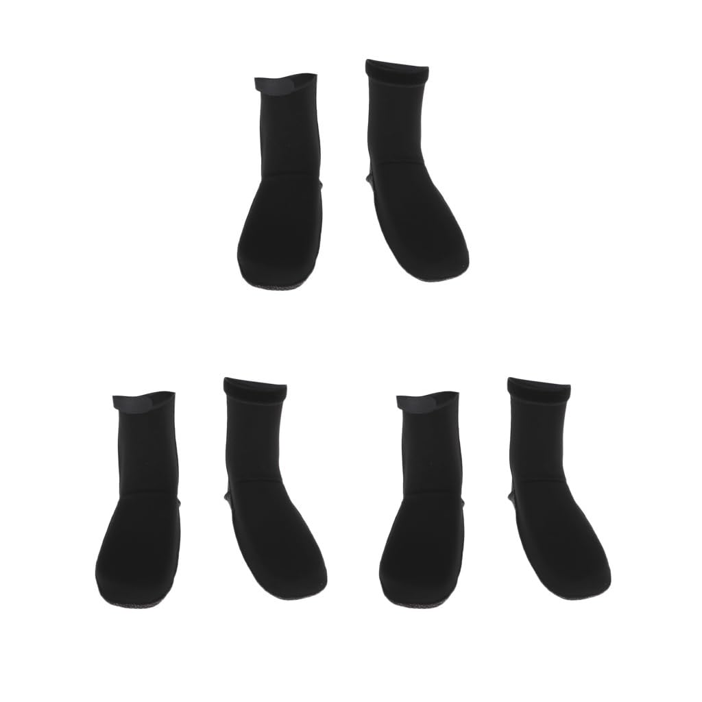 Neopren-Schwimmsocken, 3 mm, für Tauchen, Surfen, Wassersport, Schnorcheln, Größe M, Schwarz