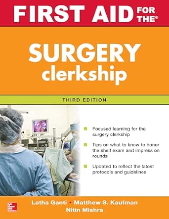 First Aid for the Surgery Clerkship 3rd Edition book cover