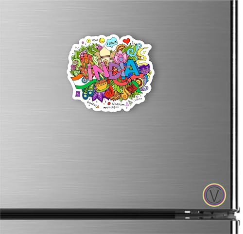Image of India Acrylic Fridge Magnet - UV Textured Printed, Stylish Multicolor Magnet for Fridge, Wardrobe & Metal Surfaces, Pack of 1 (India)