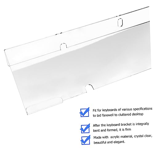 Mobestech Suporte De Teclado Bandeja Transparente Suporte De Exibição Transparente Teclado Acrílico