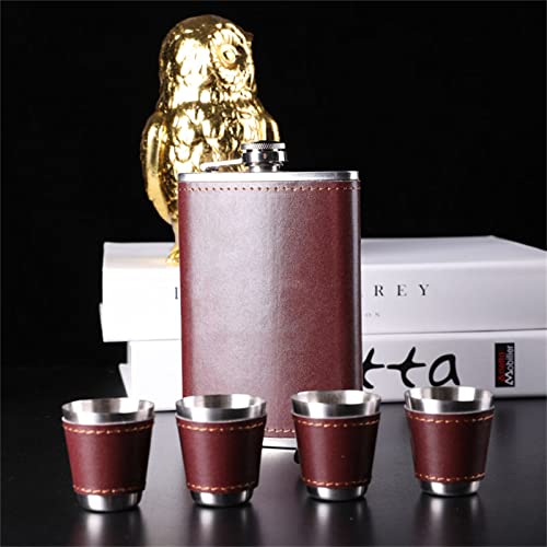 Gmjay 9 Oz Stainless Steel Hip Flask Gift Set With 4 Cups And Funnel Pocket Drinking Flasks For Men #TOP3