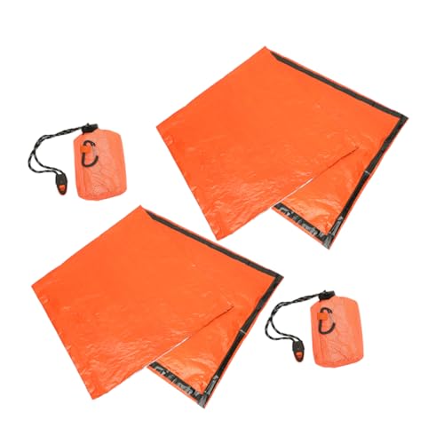 Outanaya Survival Sleeping Bag Lightweight Pe Aluminum Film Sack Drawstring Emergency Bag for Travel