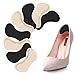 Coussinet Talon, Coussinets de Coussin, Protege Talon, Autocollants à Talons, 4 Paires Coussinets Inserts de Talons Empêche Frottements et Ampoules pour Ajustement et Confort Améliorés(Noir + Beige)