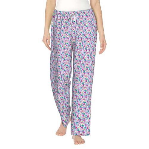 Pantalon de pyjama femme doux et haut de gamme en maille isolante motif infirmière chic
