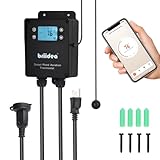 Briidea WiFi Pond Thermometer, 120V 1500W Smart Water Temperature Controller with Timer, Remote Monitoring via Smart Life App, Works with Alexa & Google Assistant, Ideal for Koi Ponds & Fish Tanks