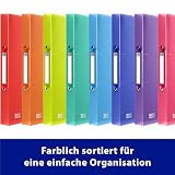 Oxford URBAN segregator pierścieniowy A4, 2 cm grzbiet, półprzezroczysty, 8 kolorów, 10 sztuk