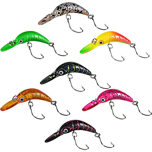 Messeneuheit 2025 UV aktive Premium Forellen Wobbler Set in fängigen Farben 7 Stück 2,5g 5cm | Wobler auf Forelle Angeln Wobbler | Forellenwobbler Forellenköder Wobbler Forelle (7 Stück 2,5g 5cm)