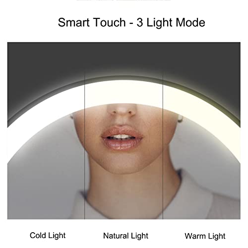 Set da trucco a LED con specchio illuminato, moderno tavolo da toeletta e sgabello, design compatto per piccole camere da letto, ideale per gli amanti del trucco e soluzioni salvaspazio