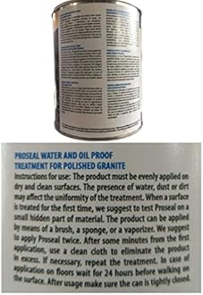 Tenax Proseal Granite Sealer, Marble Sealer, & Stone Sealer -- 1 Quart, 1 Can