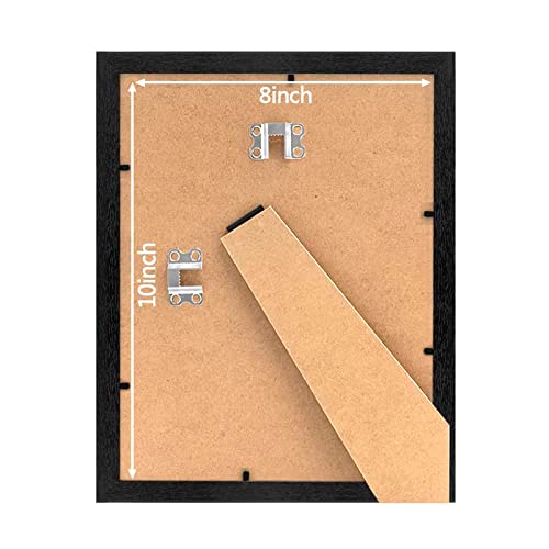 Eletecpro 8X10 Picture Frame Set Of 6, High Definition Glass - Display Pictures 5X7 With Mat And 8X10 Without Mat For Tabletop Or Wall Decor, Black #TOP3