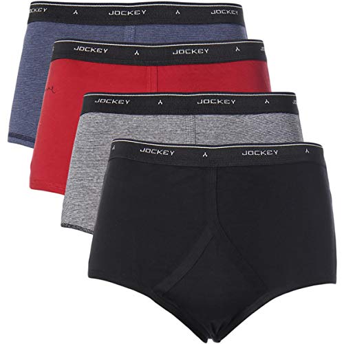 Jockey Mens 5 Pack Full Coverage Briefs Black 36