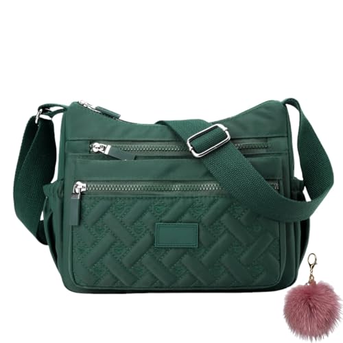 Casual Popularate Bag for Women, Waterproof Lightweight Nylon Shoulder Bags, Multi Pocket Large Capacity Messenger Bag