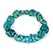 Echtes türkisfarbenes Stretcharmband, türkisfarbenes Edelsteinarmband, türkisfarbenes elastisches Armband, Unisex-Armband