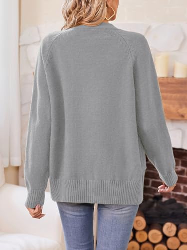Image of Women's Cardigan Sweaters Button Down Long Sleeve Knit Outwear with Pockets