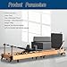 WENMEE Foldable Oak Pilates Reformer Multifunctional Home Gym Equipment, Yoga Bed Fitness Machine for Core Exercise