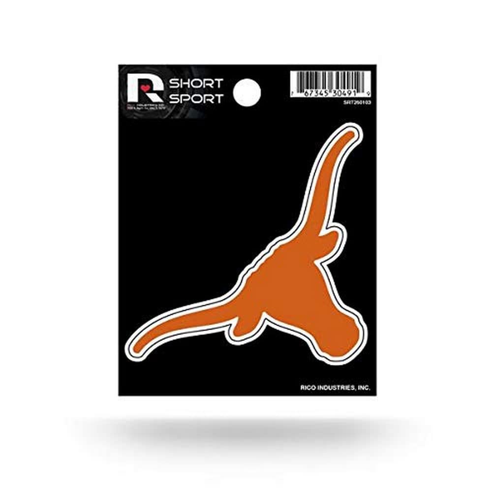 Rico Industries NCAA Texas Longhorns Die Cut Team Logo Short Sport Sticker