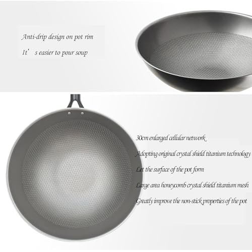 Wok Titanium Antiadherente 32 cm con Tapa de Vidrio miniatura 7