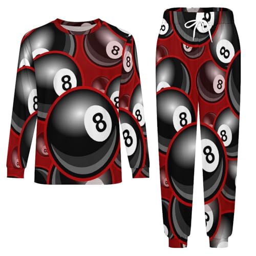 Pajama Set for Men Loungewear Long Sleeve Funny Comic Speech Bubble with Pockets Drawstring3