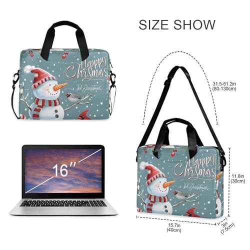 Maletín para portátil Alaza con diseño de muñeco de nieve 13-15.6 pulg miniatura 4