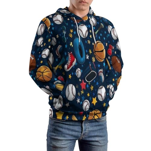 Sweatshirt bleu foncé manches longues avec poche et capuche sport - 6