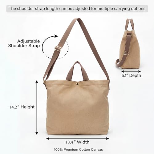 Bolsa Tote de Lona con Estampado Personalizado para Mujer miniatura 6