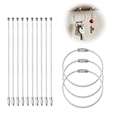 Lot pratique de 50 pièces: le paquet comprend 50 câbles porte-clés argentés, idéal pour un usage multiple ou pour une organisation détaillée. ils conviennent aux trousseaux de clés personnels, aux clés de bureau, aux étiquettes de bagages, aux outils d’atelier, ainsi qu’aux petites pièces à regrouper. leur polyvalence en fait une solution efficace pour les particuliers, artisans, entreprises, écoles et services logistiques.