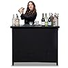 GoBar PRO Commercial Grade Portable Bar Table Mobile Bartender Station for Events Includes Black Skirt and Carry Case Standard or LED 45 x 18 x 38