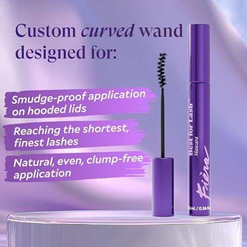 Image of Fiera Best for Lash Mascara for Women Over 40 - Volumizing, Lengthening & Lifting Peptide Mascara with Vitamin B5 - Smudge-Proof, Flake-Resistant, Gentle Washable Formula, Black