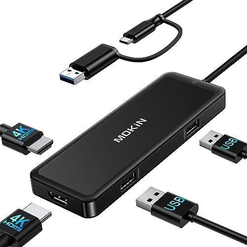 Amazon.com: USB C to Dual HDMI Adapter,USB C Splitter 2 Monitors ...