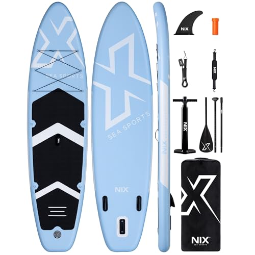 Tabla Paddle Surf Hinchable 335 Cm Allround Adulto hasta 159 Kg, Tabla Padel Surf Hinchable con Remo Ajustable, Mochila De Transporte y Hinchador Manual