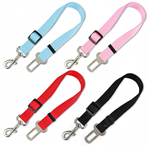 SunGrow Dog Seat Belt for Car, Adjustable Nylon Pet Seatbelt, ...
