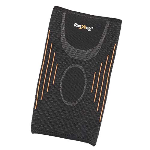 DYNWAVE Joelheira Esportiva Manga de Compressão para Exterior Clássico Malha Preta Joelheira Quente