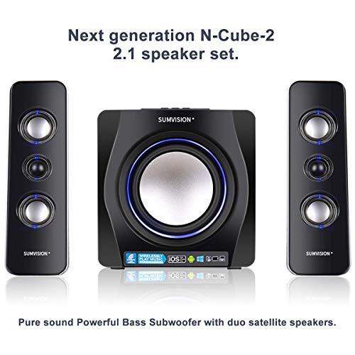 Wireless Speaker 2.1 with Bass Boost Subwoofer - Image 3