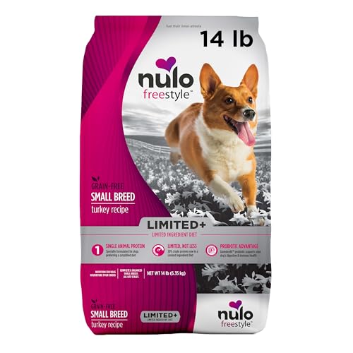 Image of Nulo Freestyle Limited Ingredient Dry Dog Food for Small Breeds - High Protein Turkey Recipe, Natural Grain Free Dog Food for Food Sensitivities, Small Size Kibble, Toy Puppy & Adult, 14lb Bag