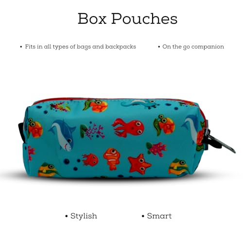 Image of VISMIINTREND Sea World Pre Printed Flat Pouch - Lightweight and Multi-Purpose Organizer for Girls & Boys, Adults