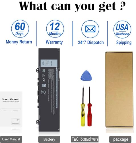 image for ZAYAUPVL 38Wh F62G0 Battery for Dell Inspiron 13 7000 7373 i7373 7386 