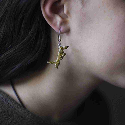 Enamel Sparkly Dachshund Earrings By The Magic Zoo #TOP1