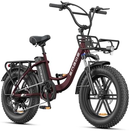 ENGWE Bicicleta Electrica para Adultos, 20 * 4.0 Fat Tire Step-Through E-Bike para Mujeres - Bateria 48V 13A - 7-Velocidades - Amortiguador Dual - para Desplazamientos y Excursiones L20/L20 Boost