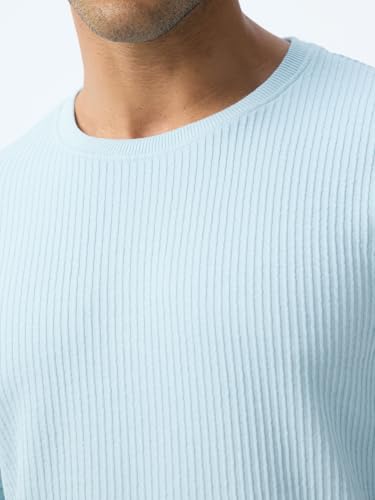 Image of The Souled Store Korean T-Shirts: Men and Boys Short Sleeves Round Neck Solid Regular Fit Easy to Style Everyday Wear Trendy Lightweight T-Shirt