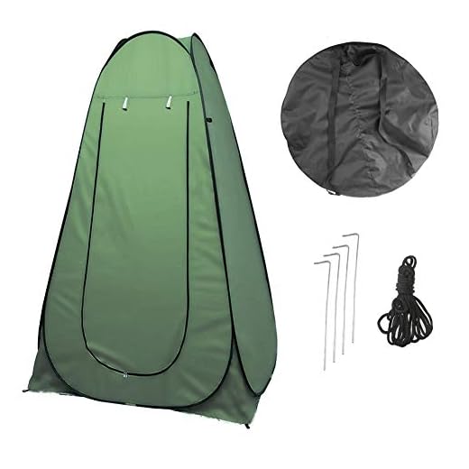 Vinteky 120x120x190cm Acampar Tienda de Ducha Vestuario Impermeable Camping Desplegable Pop Up, Tienda de Campaña Portátil para Privacidad al Aire Libre, (Verde)