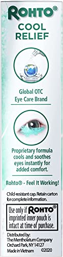 Rohto Fast Acting Redness Reliever Cooling Eye Drops, 0.4 Oz (2 Pack) #TOP3