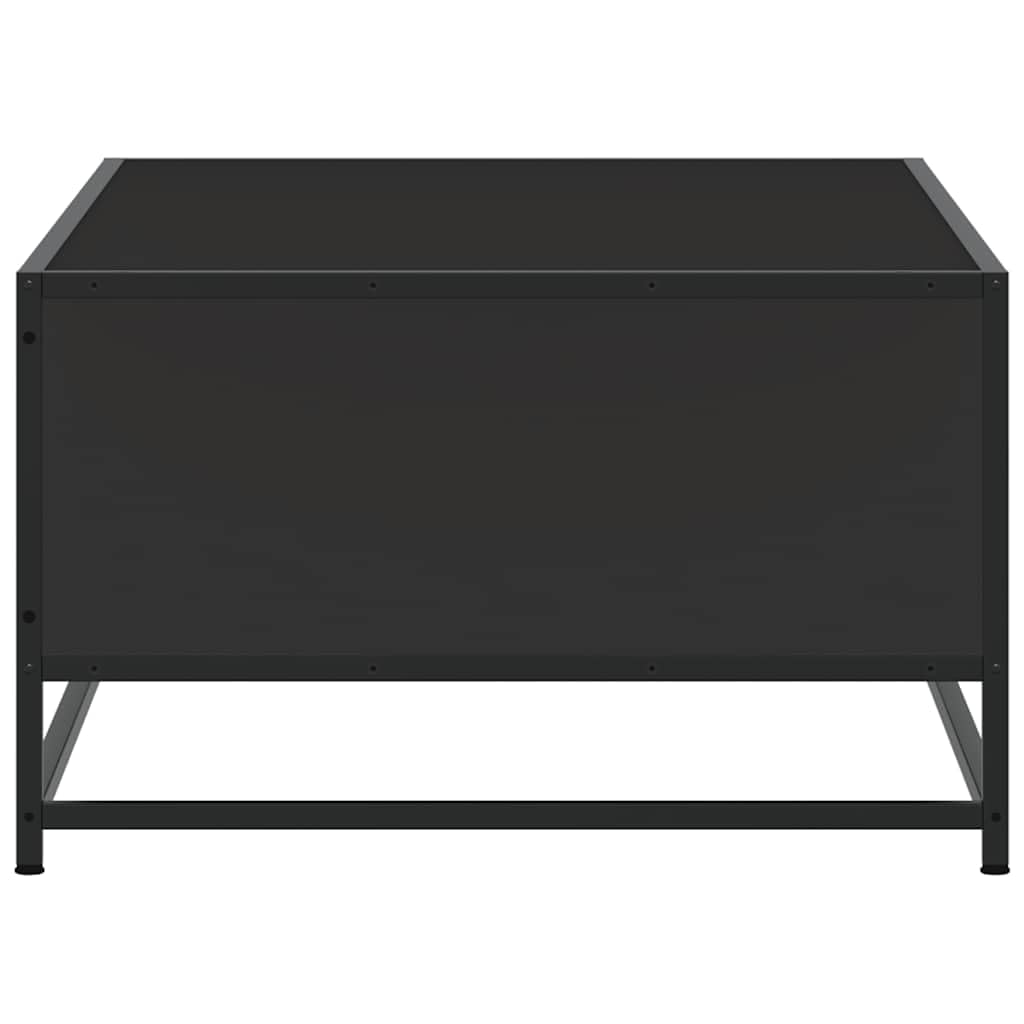 Stolik kawowy, czarny, 100 x 57 x 35 cm, materiał drewnopochodny, metalowy, stolik do salonu, stolik kawowy, stolik pomocniczy, stolik do odkładania rzeczy do salonu, na sofę, kanapę, regał