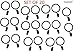 1.5-inch Metal Curtain Rings with Clips and Eyelets (20, Black)