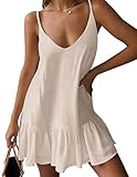 OLYCN Womens Summer Swimsuit Cover Up Loose Sleeveless Bikini Coverups Casual Cami Beach Dress