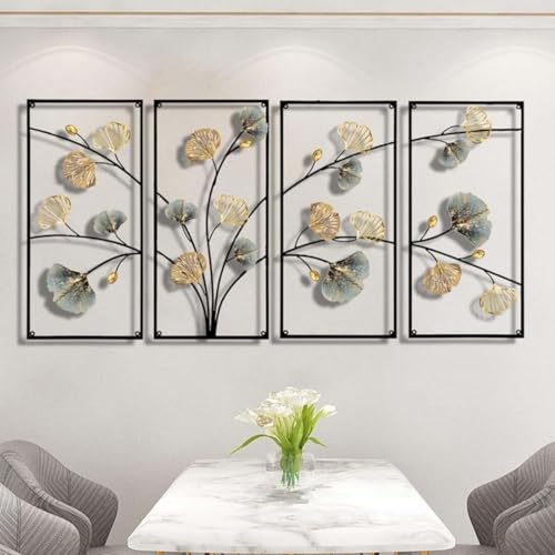 4 �_�Z�b�g �C�`���E�̗t ���^���E�H�[���A�[�g ��^�Ǌ|���������� ���r���O �Q�� �I�t�B�X ���� �C���e���A�f�R���[�V�����p