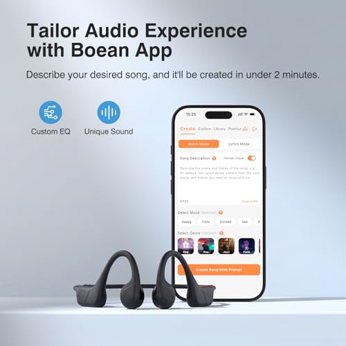 Image of CXK Bone Conduction Headphones IPX8 Waterproof Swimming Headphones, Bluetooth 6.0 Open Ear Headphones with Built-in Memory MP3 Mode, 12H Playtime, Underwater Wireless Earbuds Secure Fit for Sports